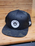 Branded Bills XFRM Leather Patch Multicam Classic Flat Snapback - Live Wire Apparel